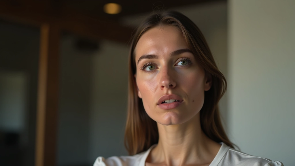 Primo piano di una persona che ascolta con espressione attenta e consapevole, spazio tranquillo, luce naturale soft