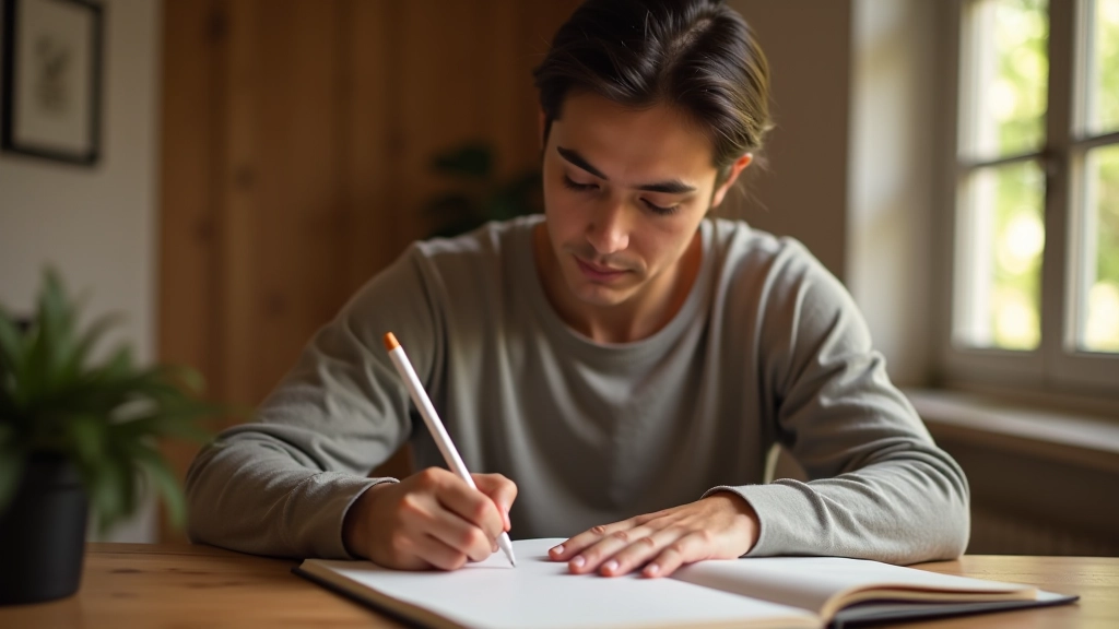 Persona che riflette con consapevolezza durante la pratica meditativa quotidiana
