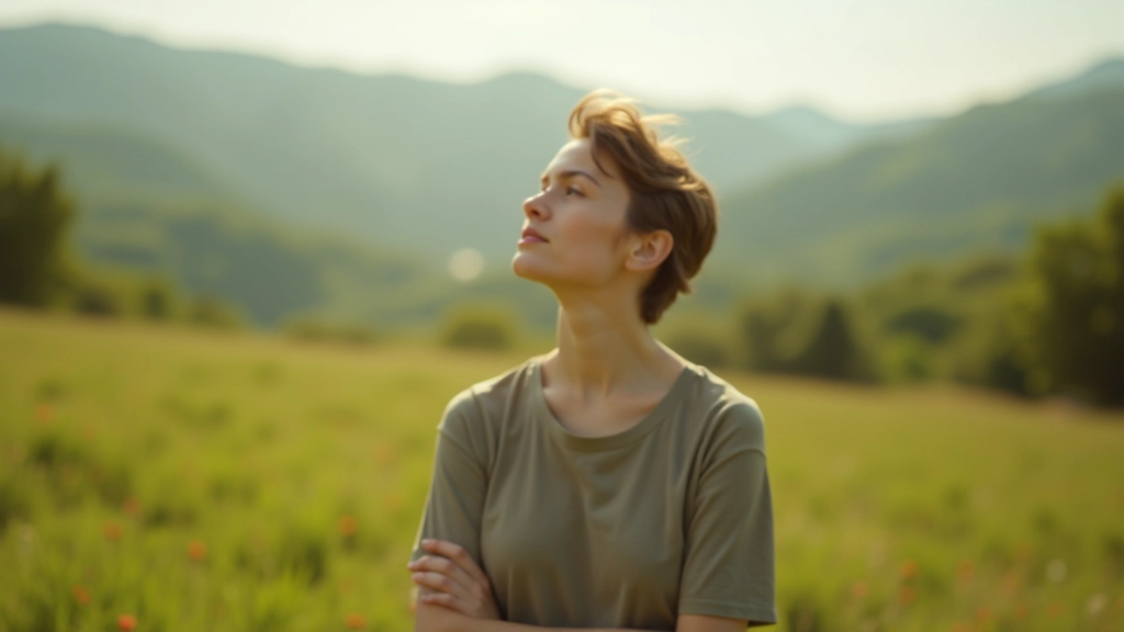 Un individuo impegnato in una pratica riflessiva in un ambiente tranquillo della natura italiana