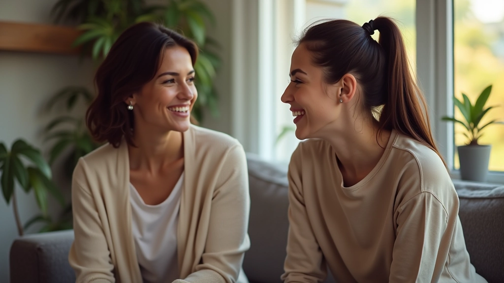 Due persone che si guardano negli occhi durante una conversazione significativa, espressioni sincere